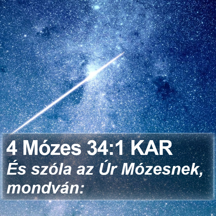 4 Mózes 34:1 KAR Bible Study