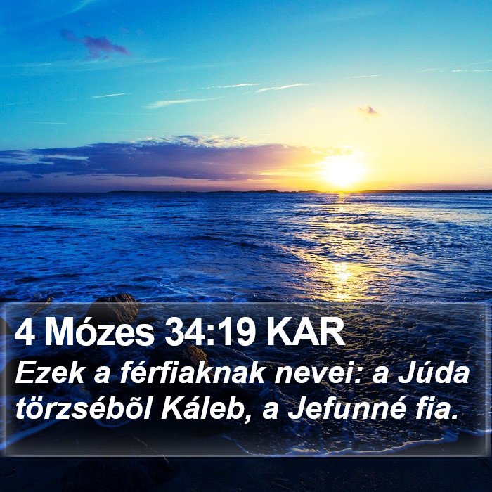 4 Mózes 34:19 KAR Bible Study