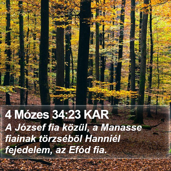 4 Mózes 34:23 KAR Bible Study