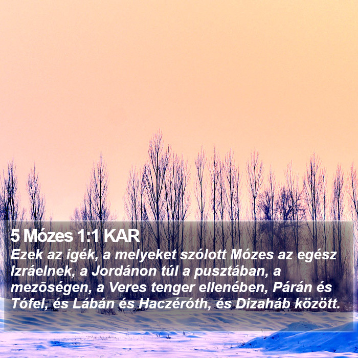 5 Mózes 1:1 KAR Bible Study