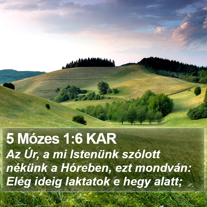 5 Mózes 1:6 KAR Bible Study