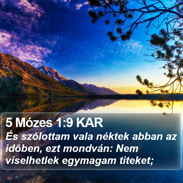 5 Mózes 1:9 KAR Bible Study