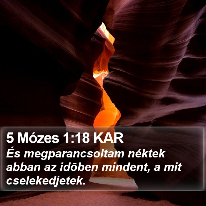 5 Mózes 1:18 KAR Bible Study