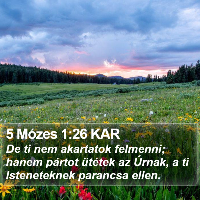 5 Mózes 1:26 KAR Bible Study