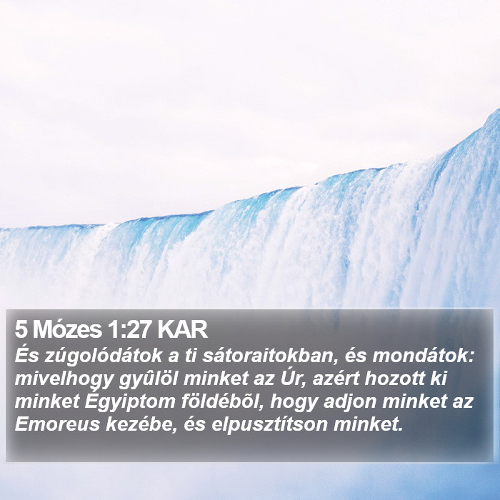 5 Mózes 1:27 KAR Bible Study