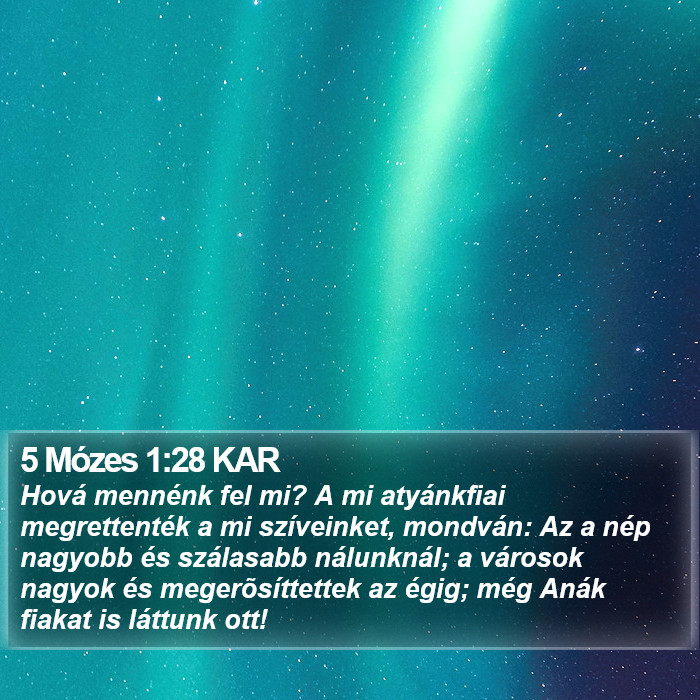 5 Mózes 1:28 KAR Bible Study