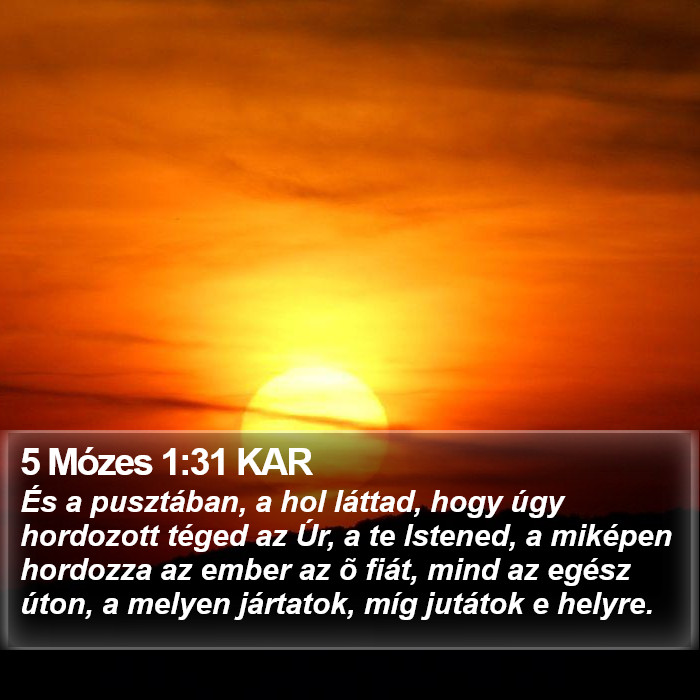 5 Mózes 1:31 KAR Bible Study