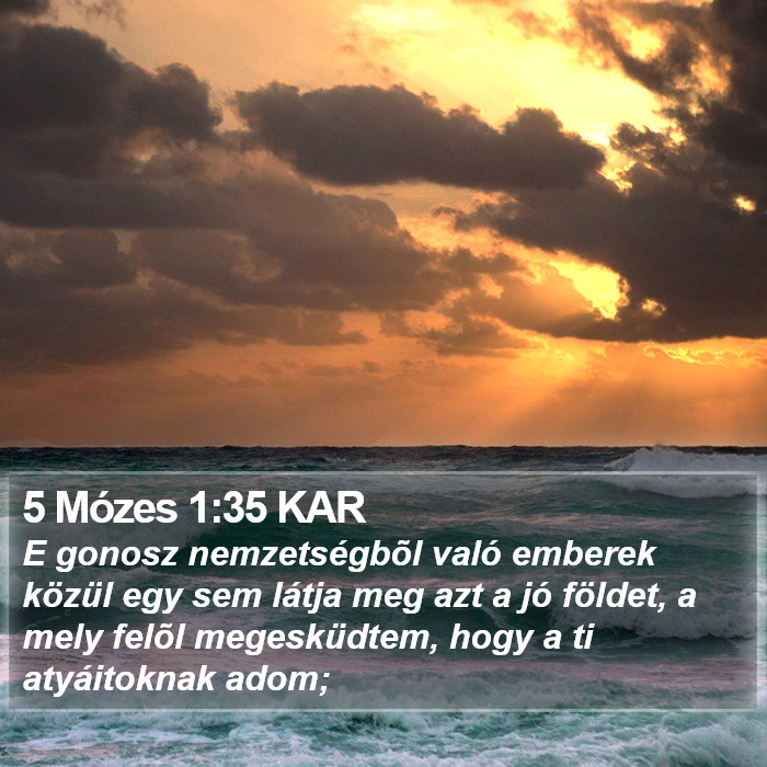 5 Mózes 1:35 KAR Bible Study