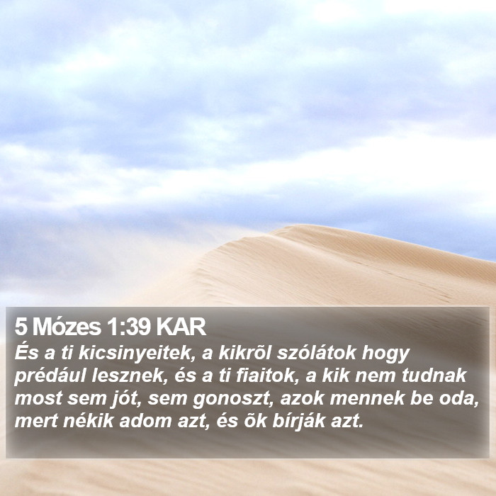 5 Mózes 1:39 KAR Bible Study