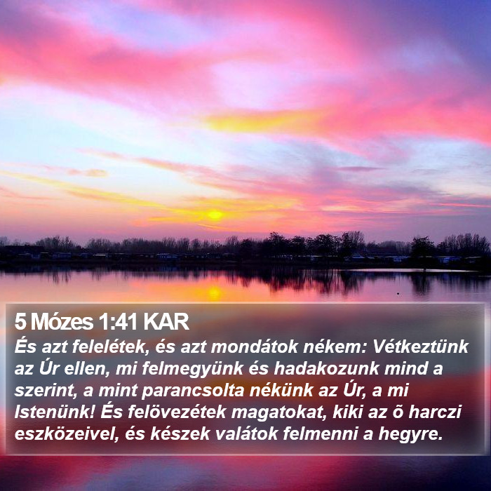 5 Mózes 1:41 KAR Bible Study