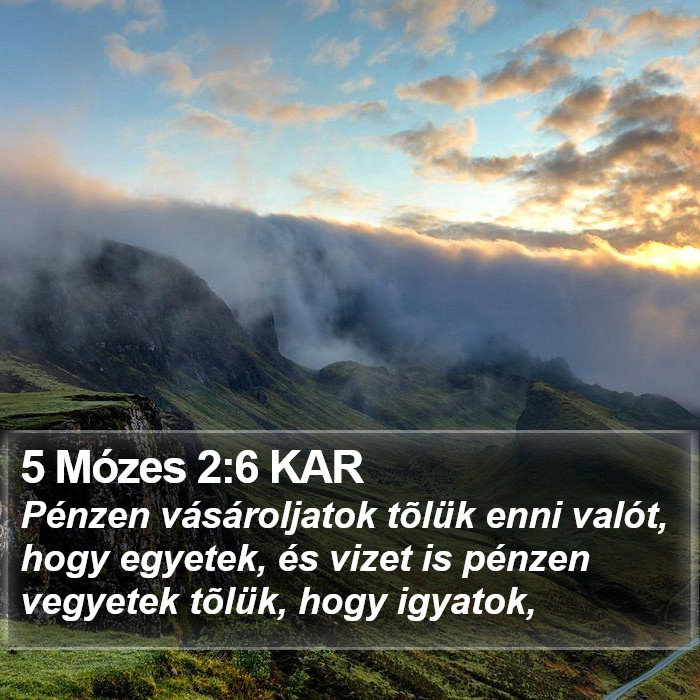 5 Mózes 2:6 KAR Bible Study