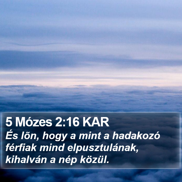 5 Mózes 2:16 KAR Bible Study