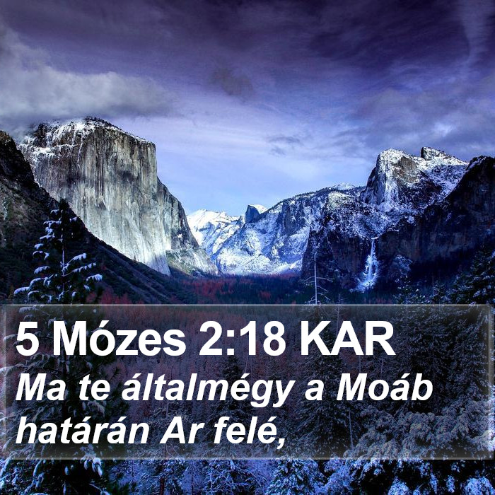 5 Mózes 2:18 KAR Bible Study