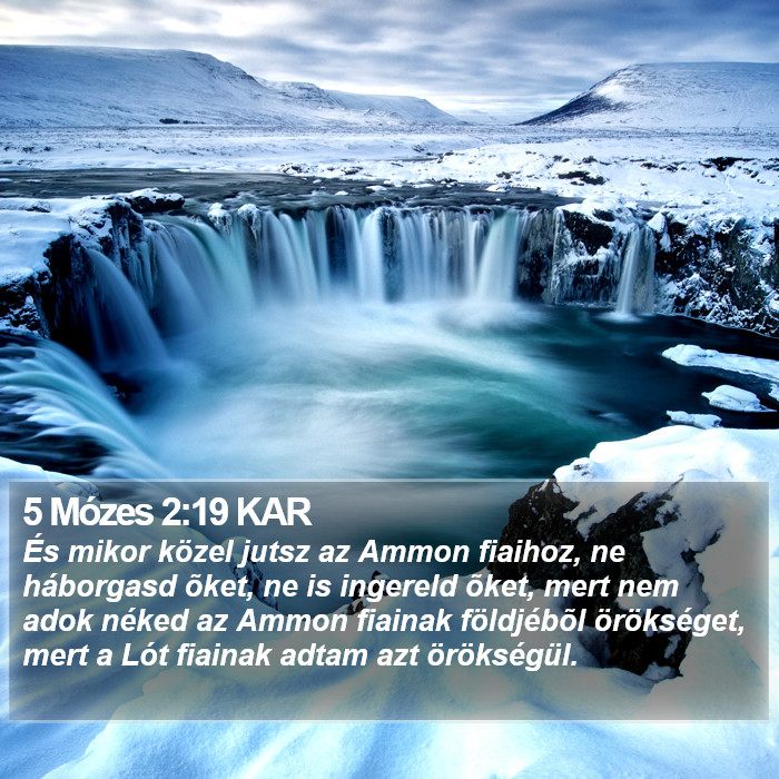 5 Mózes 2:19 KAR Bible Study