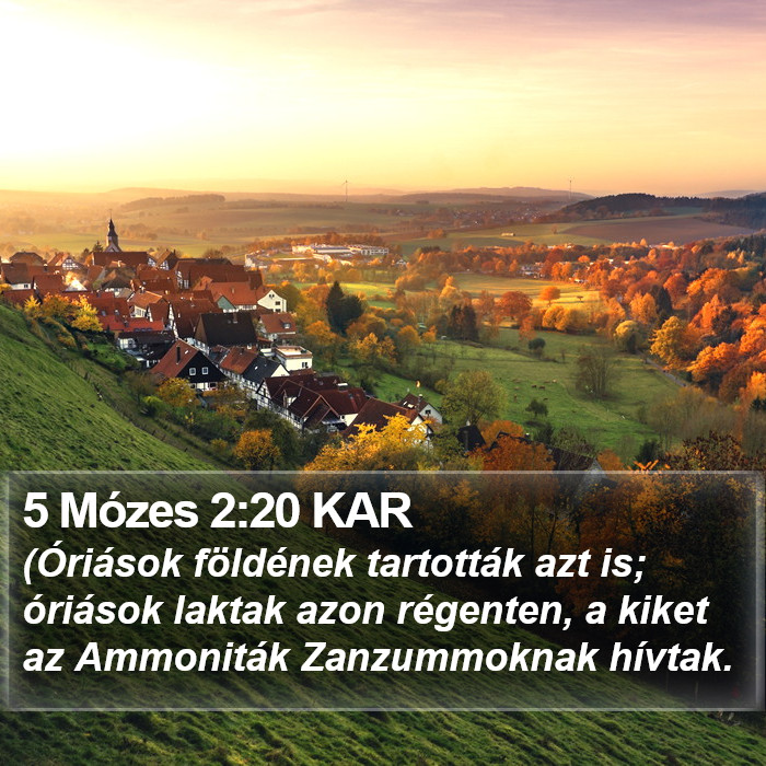 5 Mózes 2:20 KAR Bible Study