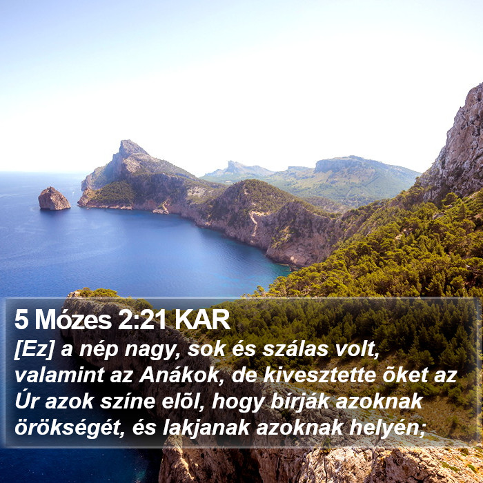 5 Mózes 2:21 KAR Bible Study