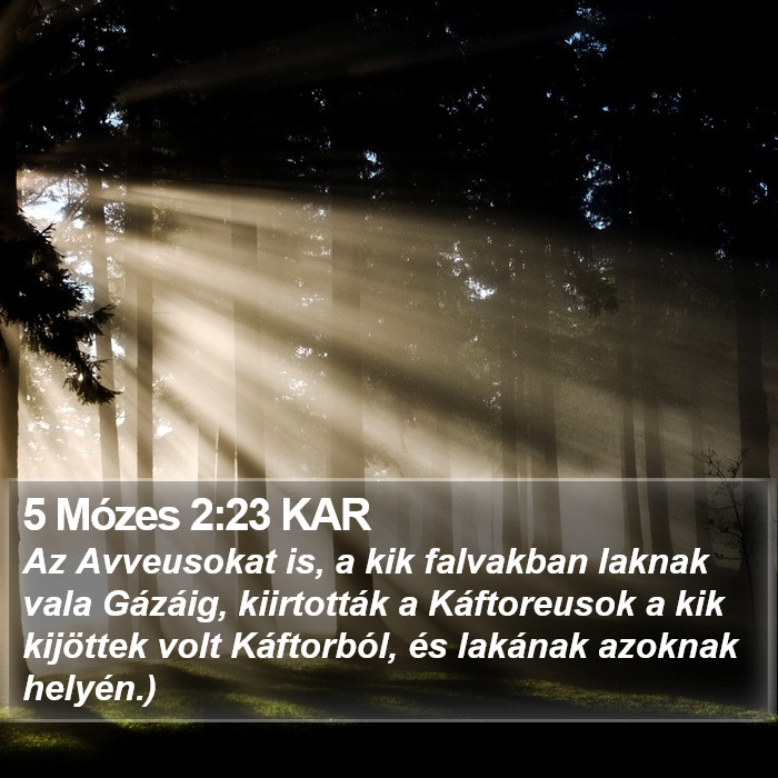 5 Mózes 2:23 KAR Bible Study