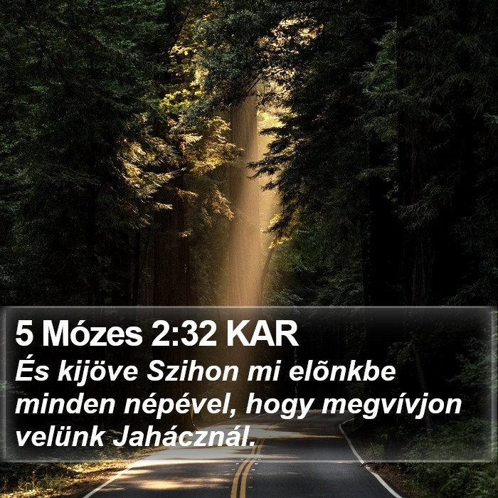 5 Mózes 2:32 KAR Bible Study