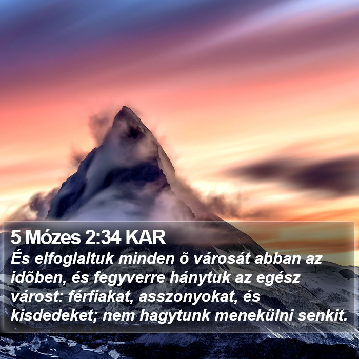 5 Mózes 2:34 KAR Bible Study