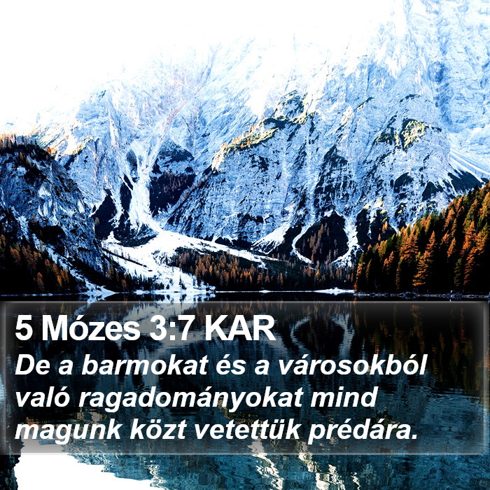 5 Mózes 3:7 KAR Bible Study