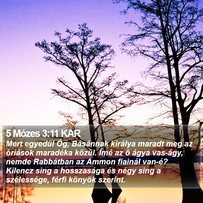 5 Mózes 3:11 KAR Bible Study