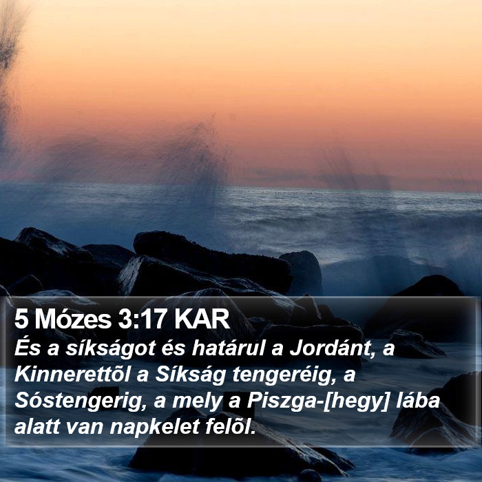 5 Mózes 3:17 KAR Bible Study