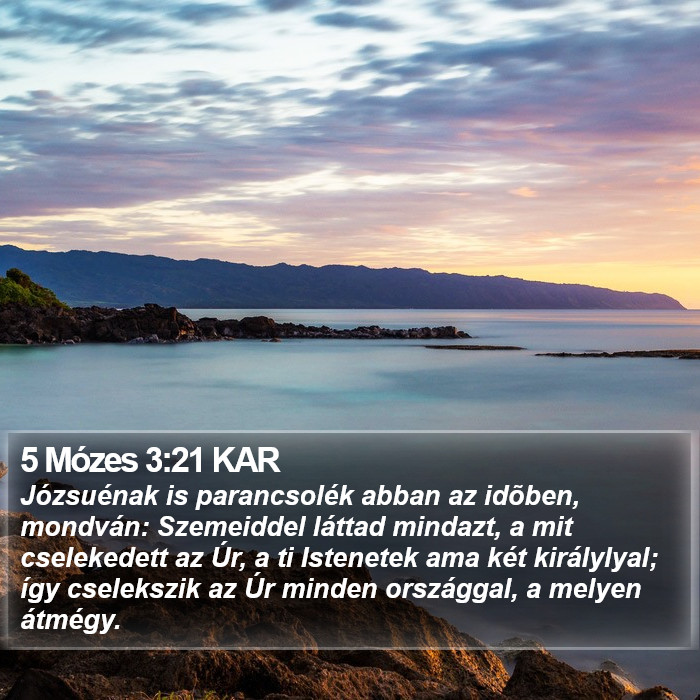 5 Mózes 3:21 KAR Bible Study