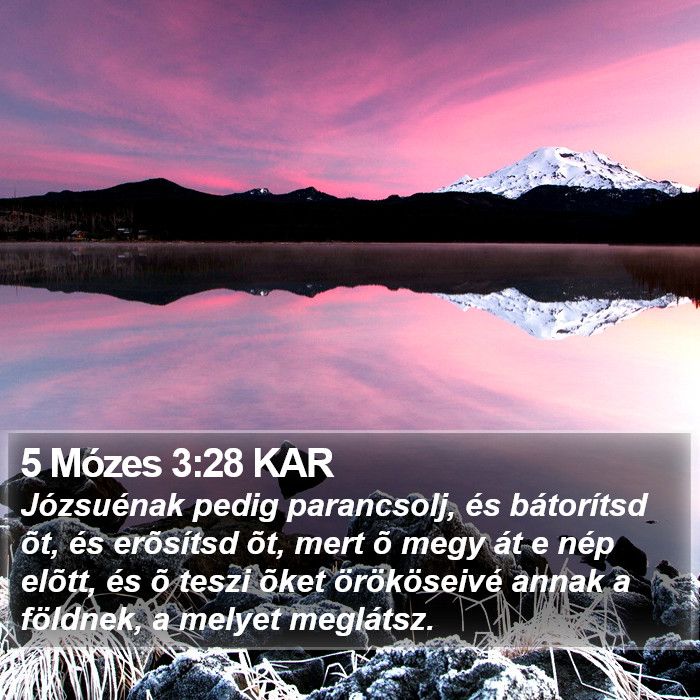 5 Mózes 3:28 KAR Bible Study