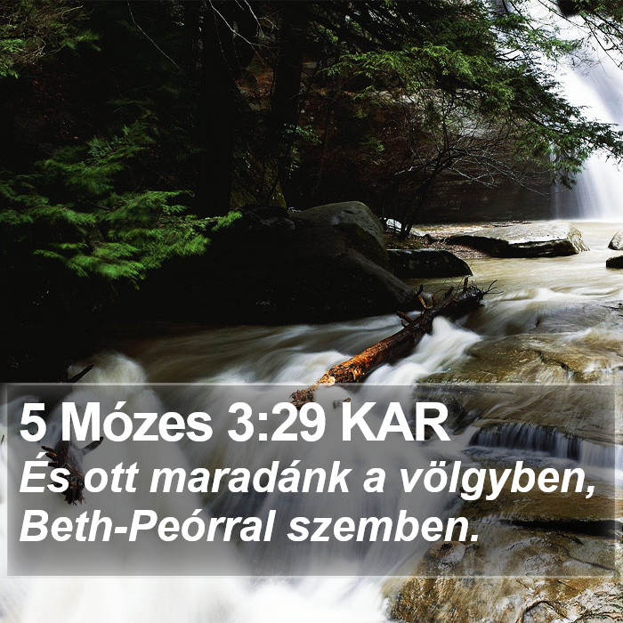 5 Mózes 3:29 KAR Bible Study