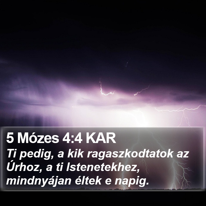 5 Mózes 4:4 KAR Bible Study