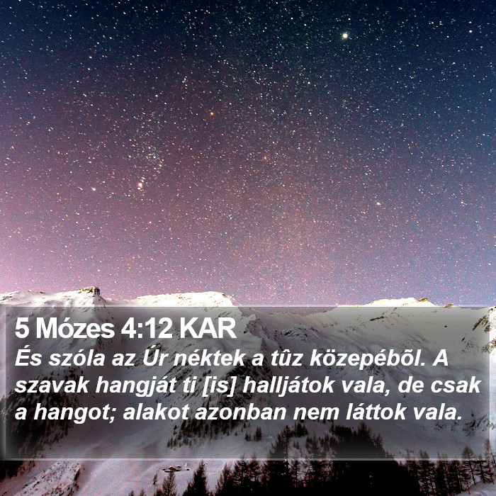 5 Mózes 4:12 KAR Bible Study