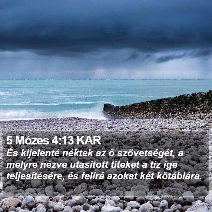 5 Mózes 4:13 KAR Bible Study