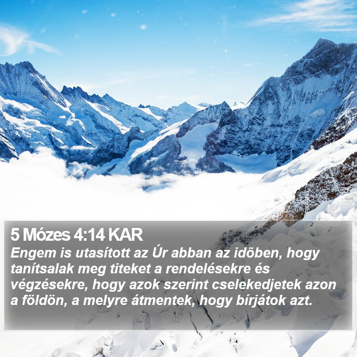 5 Mózes 4:14 KAR Bible Study