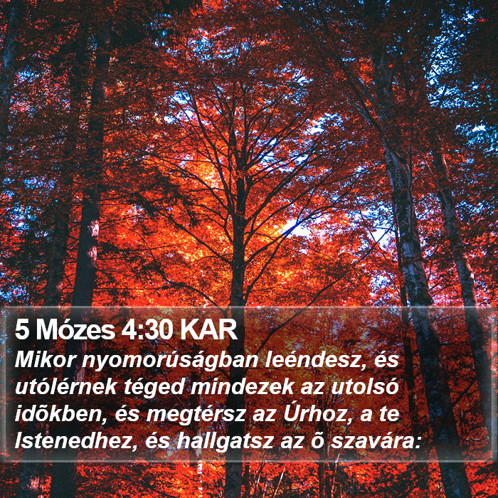 5 Mózes 4:30 KAR Bible Study
