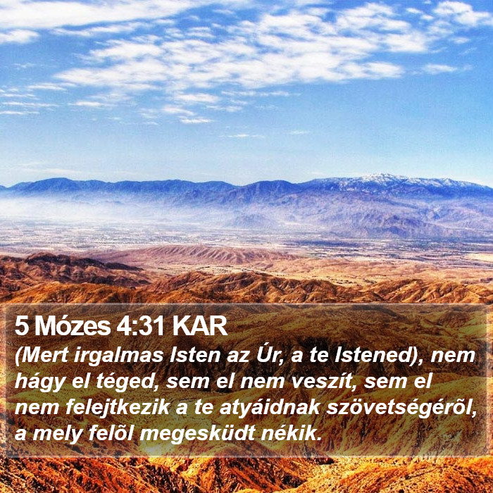 5 Mózes 4:31 KAR Bible Study