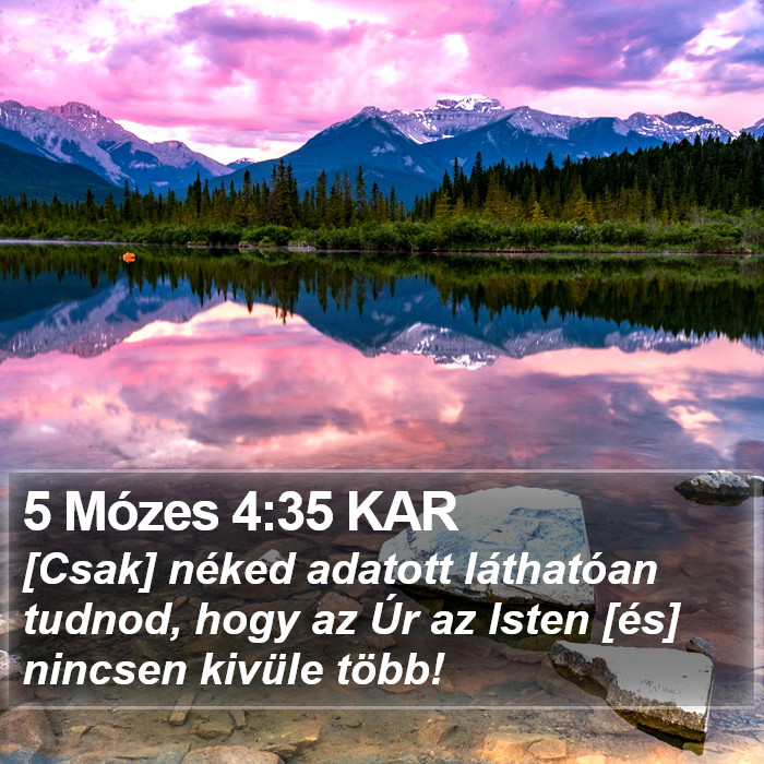 5 Mózes 4:35 KAR Bible Study