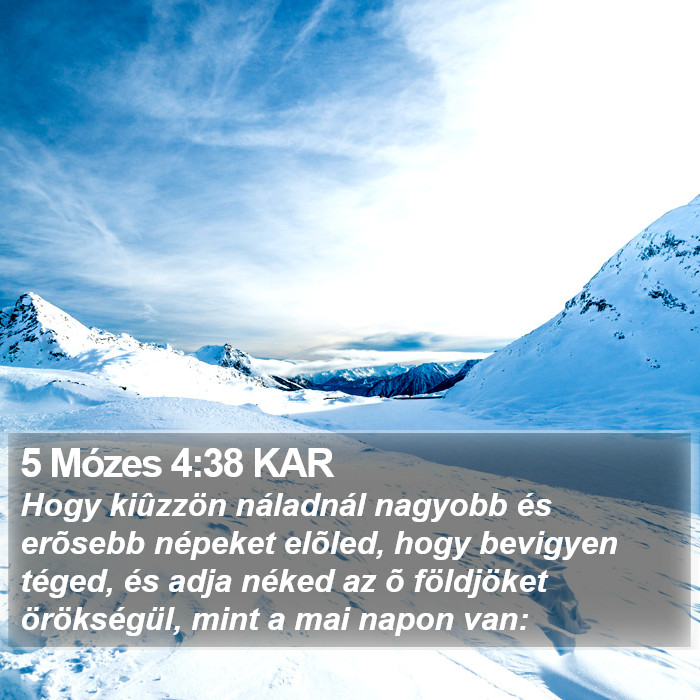 5 Mózes 4:38 KAR Bible Study