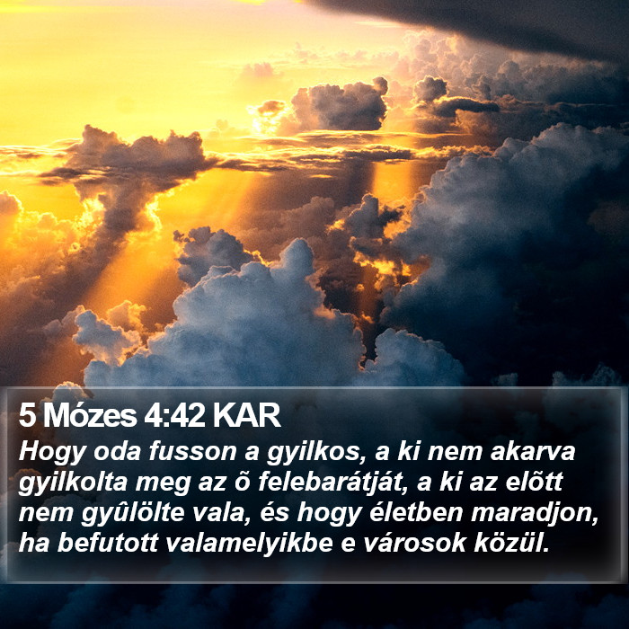 5 Mózes 4:42 KAR Bible Study