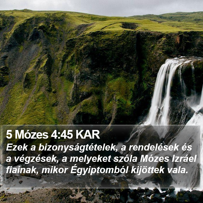 5 Mózes 4:45 KAR Bible Study
