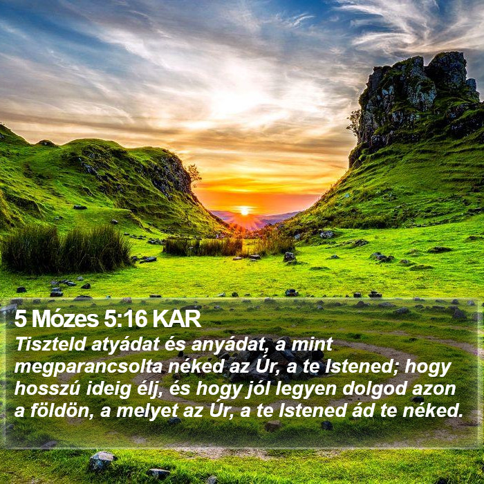 5 Mózes 5:16 KAR Bible Study