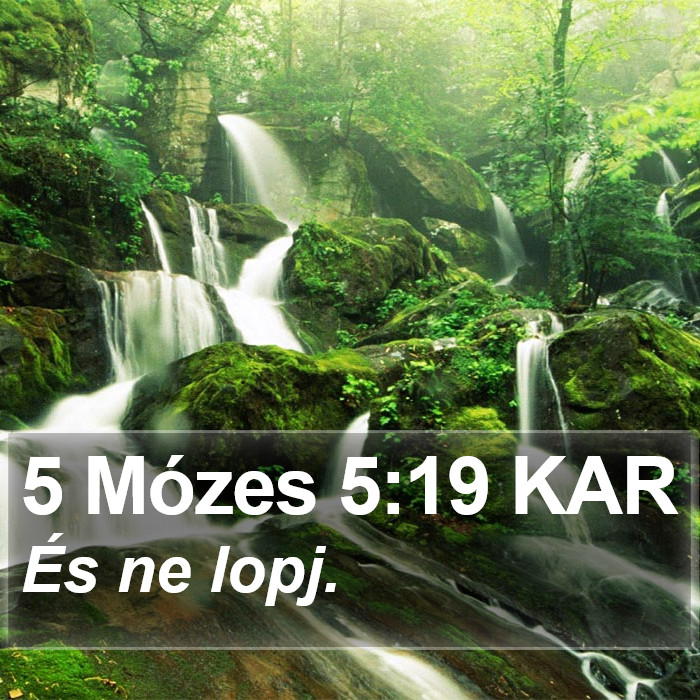 5 Mózes 5:19 KAR Bible Study