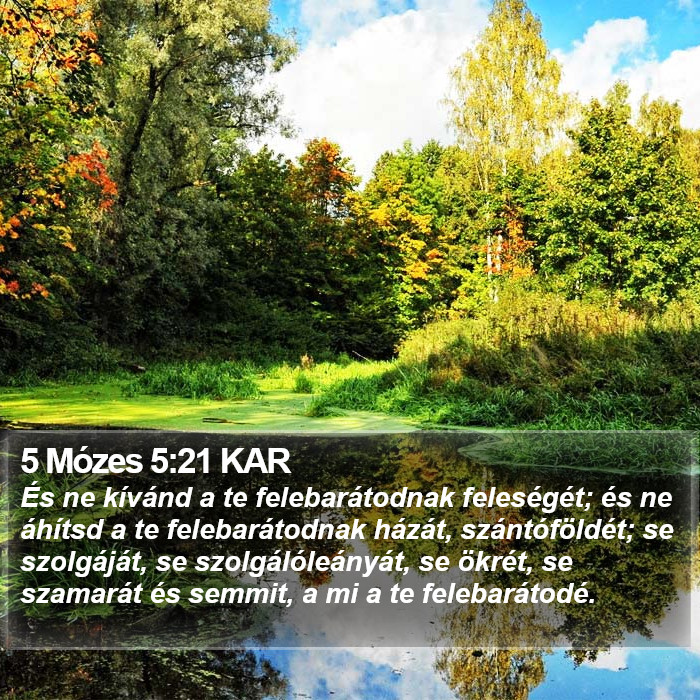 5 Mózes 5:21 KAR Bible Study