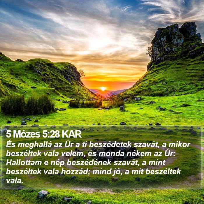 5 Mózes 5:28 KAR Bible Study