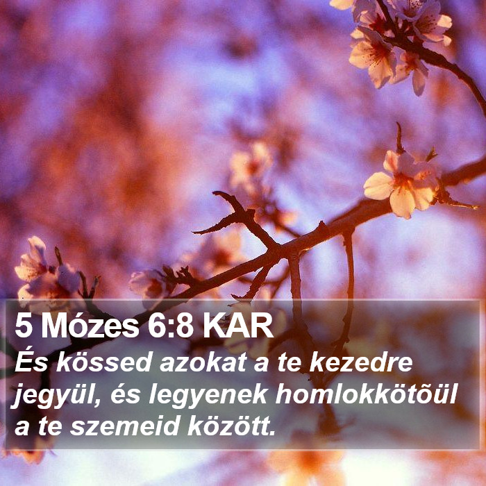 5 Mózes 6:8 KAR Bible Study