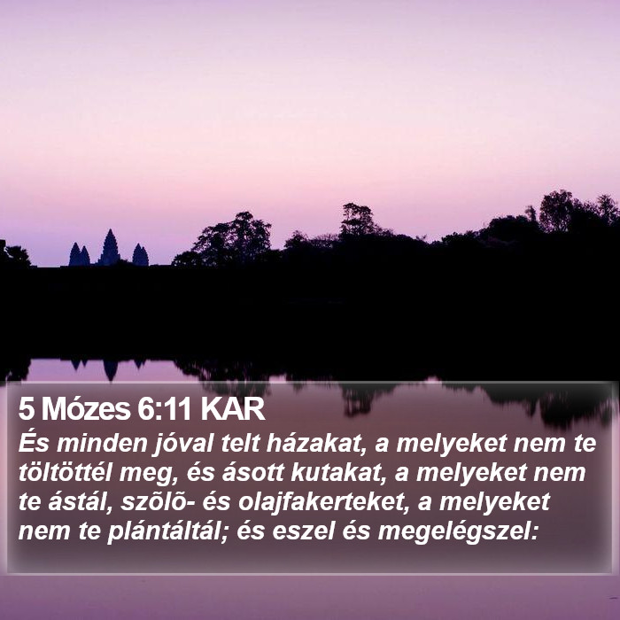 5 Mózes 6:11 KAR Bible Study