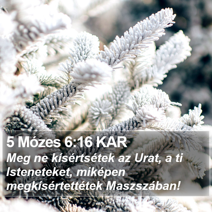 5 Mózes 6:16 KAR Bible Study