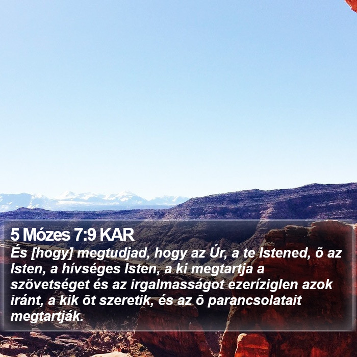 5 Mózes 7:9 KAR Bible Study