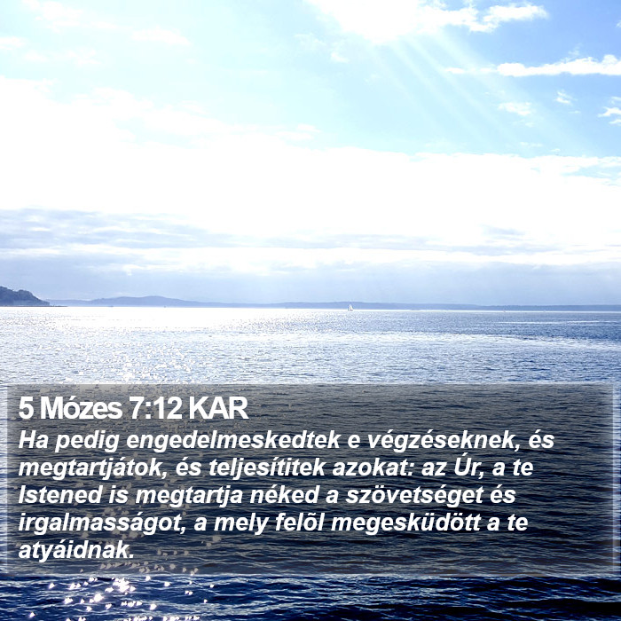 5 Mózes 7:12 KAR Bible Study