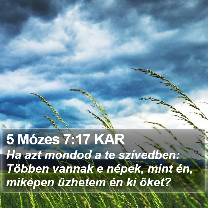 5 Mózes 7:17 KAR Bible Study