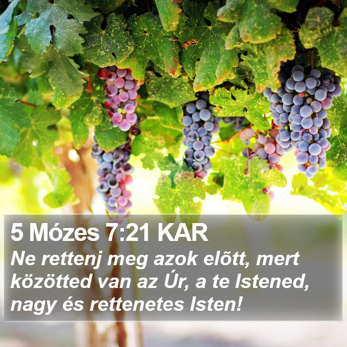 5 Mózes 7:21 KAR Bible Study